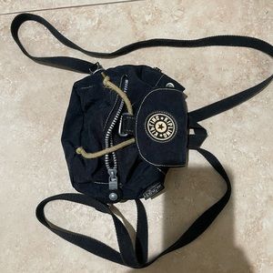 Kipling black mini backpack